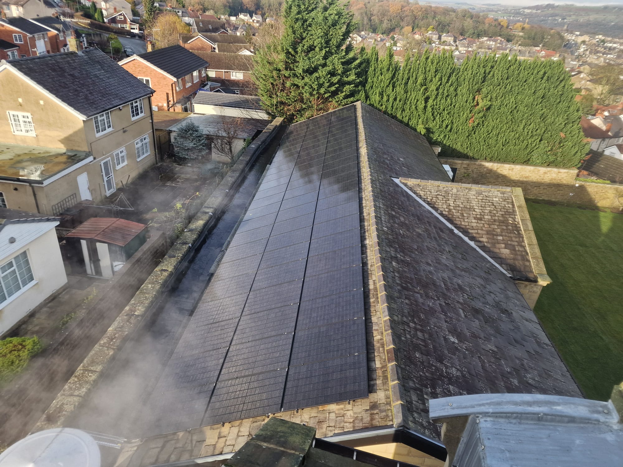 Solar panel array detail in Shipley
